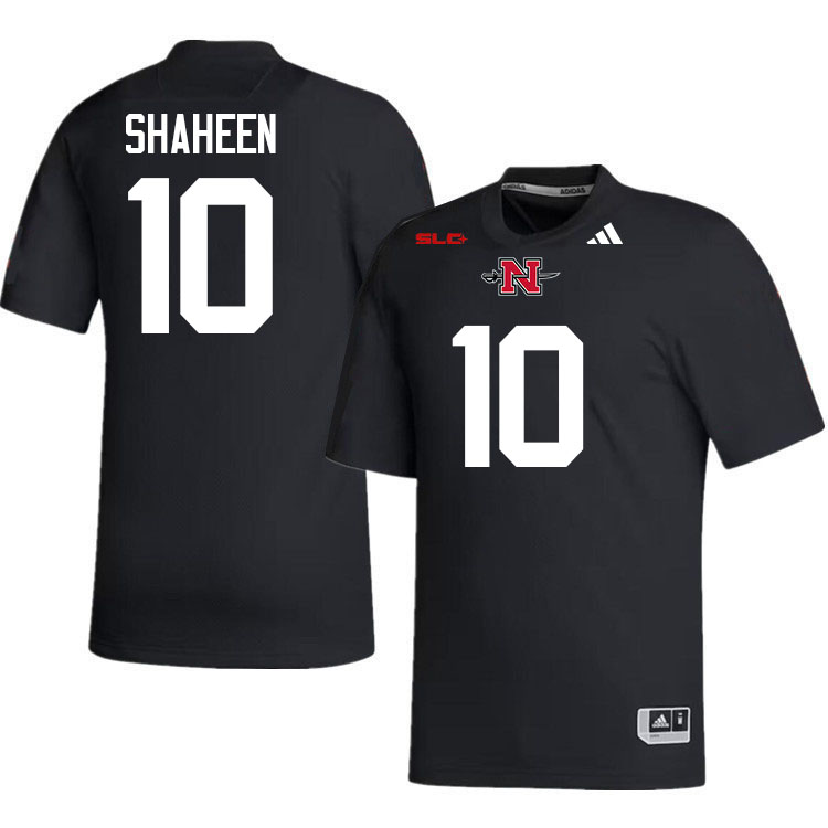 Nicholls Colonels #10 Hayden Shaheen College Football Jerseys,Uniforms Stitched-Black